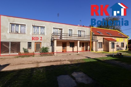 Prodej 2 rodinných domů v Bylanech u Českého Brodu, celková výměra pozemků 2.266 m2 - pohled na dům